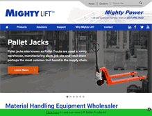 Tablet Screenshot of mightylift.com